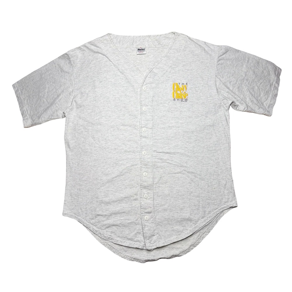 Vintage 90s The Chevy Chase Show TV television promo baseball jersey XL